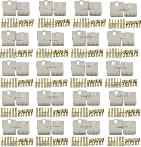 20Sets 6.3MM 6 Pin Way Electrical Automotive Wire Connector Kits Male Female Socket Plug Terminal for Motorcycle Car in Saudi Arabia