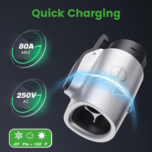 Tesla to J1772 Charging Adapter Fit for All J1772 EV HEV PHEV J1772 EV Adapter for Tesla Destination Charger/Mobile Connector/High Power and Wall Connector 80 Amp & 250V AC Waterproof in Saudi Arabia