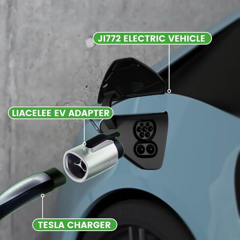 Tesla to J1772 Charging Adapter Fit for All J1772 EV HEV PHEV J1772 EV Adapter for Tesla Destination Charger/Mobile Connector/High Power and Wall Connector 80 Amp & 250V AC Waterproof in Saudi Arabia
