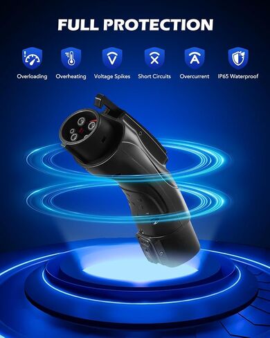 Orion Motor Tech Tesla to J1772 Adapter, Tesla to J1772 Charging Adapter with Anti-Drop Security Lock, Max 48A 240V, Compatible with Tesla Destination Wall Mobile Chargers Connectors in Saudi Arabia