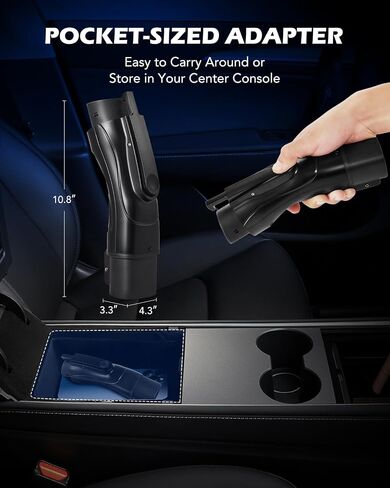 Orion Motor Tech Tesla to J1772 Adapter, Tesla to J1772 Charging Adapter with Anti-Drop Security Lock, Max 48A 240V, Compatible with Tesla Destination Wall Mobile Chargers Connectors in Saudi Arabia