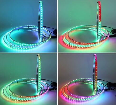 RGB LED Wheel Lights for Trucks Wheel Ring Lights Rim Lights Jeep Led Car Wheel Lights Kit for Cars Rim Tire Lights Dancing Chasing Illuminated Blue-Tooth APP Control Multi-Colors 4pc 15.5' in Saudi Arabia