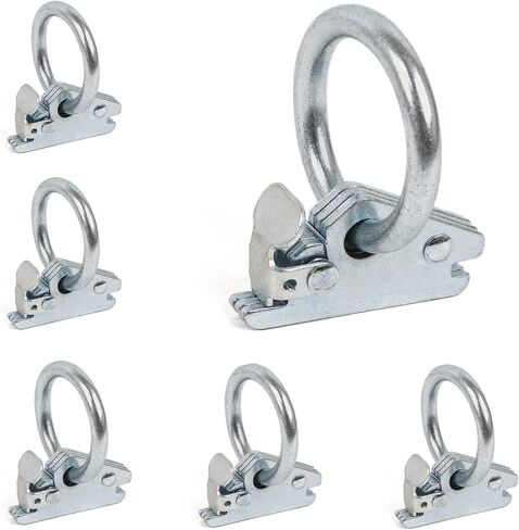 PowerTye E-Track O-Ring Fittings - Heavy-Duty 1.5in Diameter O-Ring - 2,000 lb Working Load Limit / 6,000 lb. Breaking Strength - 6-Pack in Saudi Arabia