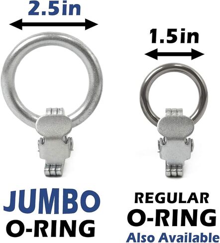 PowerTye E-Track O-Ring Fittings - Heavy-Duty 1.5in Diameter O-Ring - 2,000 lb Working Load Limit / 6,000 lb. Breaking Strength - 6-Pack in Saudi Arabia