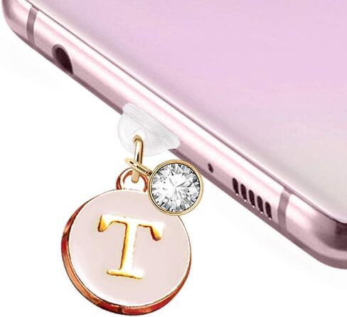 ELISE & FONDA TP20 Type-C USB منفذ شحن مضاد للغبار، قابس صغير مستدير على شكل حرف T للهاتف الخلوي لهاتف Samsung Galaxy/Huawei/OnePlus/Xiaomi/oppo وهواتف Android الجديدة (بلانشدالموند) in Kuwait