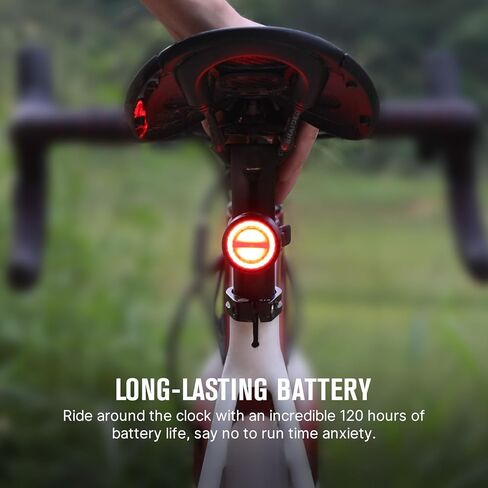 ضوء خلفي للدراجة OLIGHT BS 100، ضوء دراجة خلفي 100 لومن رؤية 260 درجة، نطاق قابل للعرض 1000 متر، مصابيح استراحة للدراجة قابلة لإعادة الشحن من النوع C، مقاومة للماء IPX6 لراكبي الدراجات على الطرق والحضر in Kuwait