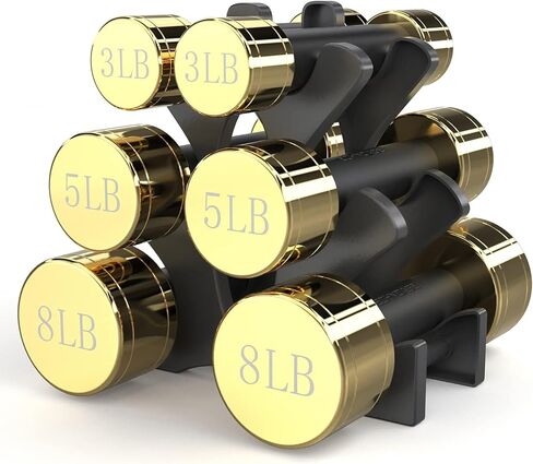 Round Dumbbell Sets 32LB Weight Set with Storage Rack Multiple Steel Handle Option Free Hand Weight in Saudi Arabia