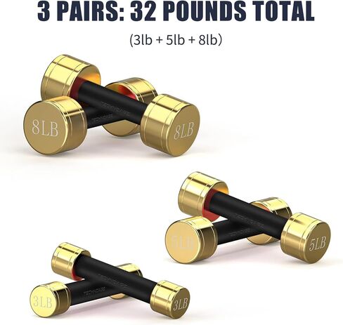 Round Dumbbell Sets 32LB Weight Set with Storage Rack Multiple Steel Handle Option Free Hand Weight in Saudi Arabia