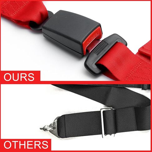 Universal 4 point Safety Harness Set 2 inch Fits Go Kart,UTV,ATV,Racing Red in Saudi Arabia