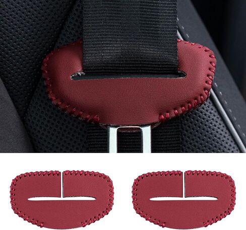 Rislobx Car Seat Belt Buckle Covers, 2PCS Universal Seat Belt Clips Cover, Anti-scratch Seat Belt Buckle Protector Vehicle Interior Accessories (Silicone Black) in Saudi Arabia