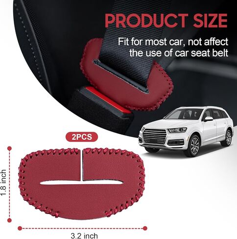 Rislobx Car Seat Belt Buckle Covers, 2PCS Universal Seat Belt Clips Cover, Anti-scratch Seat Belt Buckle Protector Vehicle Interior Accessories (Silicone Black) in Saudi Arabia