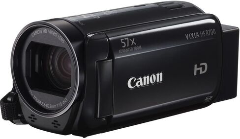 كاميرا كانون VIXIA HF R700 عالية الدقة مع تكبير متقدم 57x، فيديو 1080P، شاشة لمس 3 بوصة ومعالج الصور DIGIC DV 4 - أسود (متجدد) in Saudi Arabia