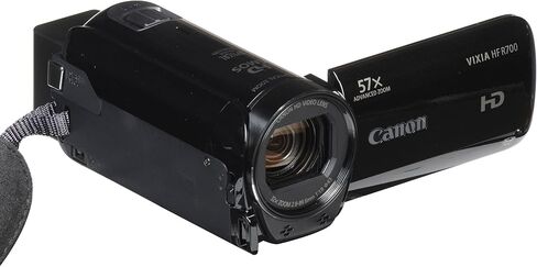 كاميرا كانون VIXIA HF R700 عالية الدقة مع تكبير متقدم 57x، فيديو 1080P، شاشة لمس 3 بوصة ومعالج الصور DIGIC DV 4 - أسود (متجدد) in Saudi Arabia