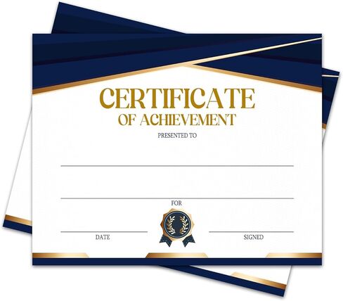 Gold Classroom Certificate of Achievement, 25 Pcs Award Certificates, Certificates of Completion Recognition for Children and Parents, Teachers and Students, School Graduation Diploma -05 in Saudi Arabia