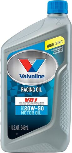 زيت محرك فالفولين VR1 Racing 20W-50، 1 كوارت (عبوة من 12 قطعة) in Saudi Arabia