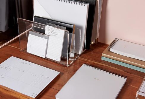 RUSSELL+HAZEL Acrylic Laptop Stand, Desktop Organization, Clear, 14" W x 12.125" L x 8.75" H, Fits Laptops up to 16", 51183 in Saudi Arabia