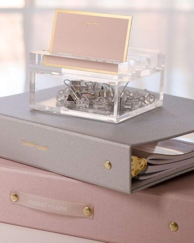 RUSSELL+HAZEL Acrylic Laptop Stand, Desktop Organization, Clear, 14" W x 12.125" L x 8.75" H, Fits Laptops up to 16", 51183 in Saudi Arabia
