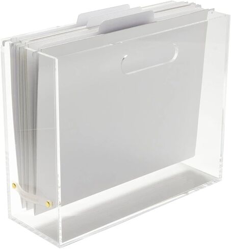 RUSSELL+HAZEL Acrylic Laptop Stand, Desktop Organization, Clear, 14" W x 12.125" L x 8.75" H, Fits Laptops up to 16", 51183 in Kuwait