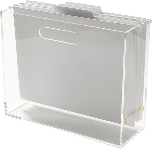 RUSSELL+HAZEL Acrylic Laptop Stand, Desktop Organization, Clear, 14" W x 12.125" L x 8.75" H, Fits Laptops up to 16", 51183 in Kuwait