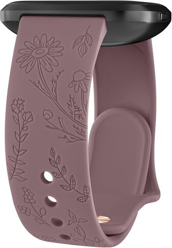 أربطة منقوشة بالزهور من السيليكون من Vancle متوافقة مع أساور Fitbit Versa 2 للنساء والرجال، أساور معصم بديلة رياضية ناعمة قابلة للتنفس من أجل Fitbit Versa 2 / Fitbit Versa/Versa Lite/Versa SE in Kuwait