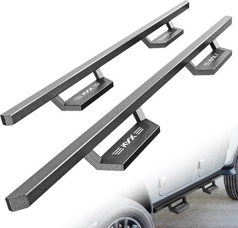 KYX Running Boards for 2020-2023 Jeep Gladiator JT 4 Doors, 5 inches Side Steps Nerf Bars Fine Texture Black Step Rails Rock Slider in Saudi Arabia