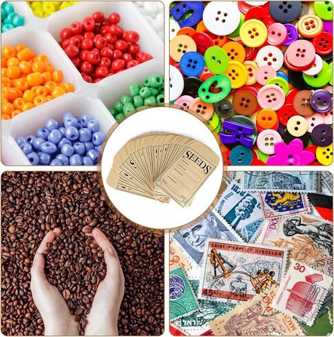 200Pcs Seed Envelopes, Resealable Seed Packets Envelopes, 4.7x3.1 Inch Seed Saving Envelopes with Self Adhesive,Sealing Kraft Seed Packets Envelopes for Vegetable Flower Seeds Storage in Saudi Arabia