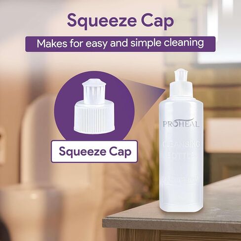 زجاجة بيري للعناية بعد الولادة - 8 أونصة، 3 عبوات - زجاجة ضغط محمولة وطبية مع أغطية لمنظف غسول العجان in Kuwait