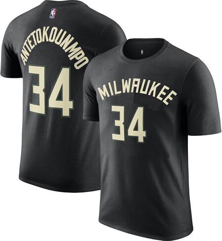 Giannis Antetkounmpo Milwaukee Bucks NBA Kids Youth 8-20 Black Statement Edition Performance Jersey T-Shirt in Saudi Arabia