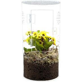 Jumping Spider Enclosure, Acrylic Reptile Terrarium with Magnet Door, Insect Terrarium Accessories, Reptile Tank for Jumping Spiders, Praying Mantis, Hermit Crabs, Snails, Tarantulas
