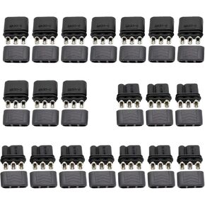 10pair Amass MR30 Male Female Connector Plug with Sheath for RC Lipo Battery RC Multicopter Airplane Aircraft Model -Black