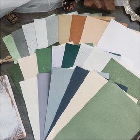 30 Pcs Scrapbook Paper Textured Paper, A4 Craft Scrapbooking Paper Mulberry Paper Special Paper Decorative Paper for Scrapbooking, Art Journaling, Card Making