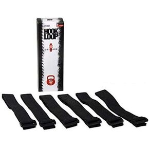 VViViD Hook 'n Loop Industrial Strength 1x 12Black Nylon Looping Straps (6 Strap Pack)