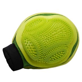 مزيل شعر الحيوانات الأليفة Mitt - Deseshedding Brush Glove مجموعة أدوات للكلاب والقطات والتدليك والغسيل - 1 قفاز يناسب كلتا اليدين