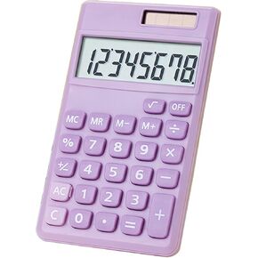 Basic Calculator, Desktop Cute Pocket Size Mini Calculators for School, Office, Home (Purple)