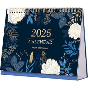 2025 Desk Calendar - Standing Flip Desktop Calendar 2025, 9.8" x 8.3", JAN. 2025 - DEC. 2025, Desktop Calendar, Lined Memoranda Pages, Twin-Wire Binding, Thick Paper