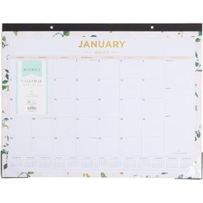 Blue Sky 2025 Monthly Desk Pad Calendar, January 2025 - December 2025, 22" x 17", Trim Tape Binding, Two-Hole Punched, Ruled Daily Blocks, Coming Up Roses (Coming Up Roses- 2025, 22" x 17")