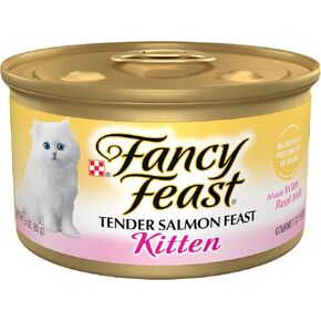 Purina Fancy Feast Kitten Tender Salmon Feast Wet Kitten Food - (Pack of 24) 3 Oz. Cans
