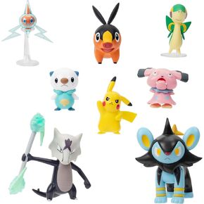 Pokemon Battle Figure 8 Pack - Six 2-Inch and Two 3-Inch Battle Figures Including Pikachu