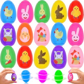 16 Pack Easter Egg Fidget Spinner Toys Stress Relief Toys for Kids Boys Girls Easter Egg Hunt Easter Basket Stuffers Party Favors Gifts