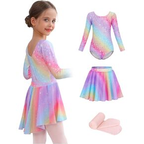 Ballet Leotards Skirt and Tights Combo for Girls Toddler Dance Classical Leotard Dresses Tutu