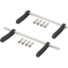 AMK RC Bumper Aluminum Alloy Modular 1/10 RC Crawler Bumper Front Rear Bull Bars for 1/10 RC Crawler LCG Rigs Builds TRX4 SCX10 Gspeed Power Wagon Body DIY (1/10 RC Crawler Bumper Black)