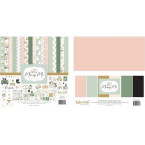 Echo Park Paper Collection Bundle: Marry Me 12 x 12 Collection Kit + Marry Me 12" x 12" Solid Paper Pack