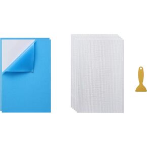 Rhinestone Template Material Sticky Adhesive Stencil Magic Sticky 10sheet 30x20cm (2Sheet Flock 5Sheet Tape)