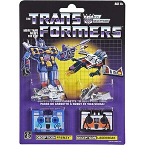 Transformers: Vintage G1 Cassette 2-Pack Decepticons Frenzy and Laserbeak Collectible Figures