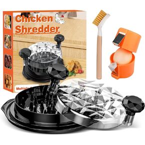 Chicken Shredder Tool Twist Professional Chicken Breast Shredder10.8 Visible Meat Shredder with Easy Twist Design for Quick and Convenient Use,Anti-Slip Handle for Secure Grip(Egg Opener Gift)