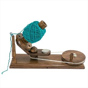 Traditional Wooden Handcrafted & Hand Operated Yarn Center Pull Ball Winder - for Knitters and Crocheters | Rosewood Winder with Sturdy Construction | Knitting & Crocheting Gifts Ideas