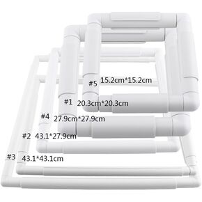 Rectangle Plastic Clip Frame for Embroidery Cross Stitch Quilting Needlepoint Tool(43.1 x 43.1cm)