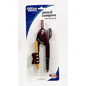 Blunt Tip Student Pencil Compass with inch/ Mertic Scale -Blue