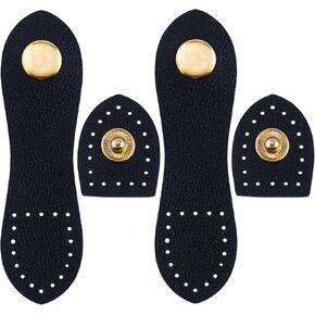 Joez Wonderful Leather Snap Buckles Closure, Sew On Leather Snap Button Purse Closure Fasteners for Purse Wallet Bags