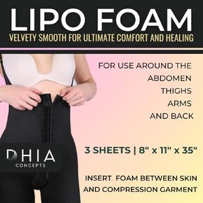 3 Pack Foam Pads – Orthopedic Recovery Support for Post Surgery, 8"x11", White